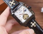 Cartier Santos 41*12mm Black/White Face Mineral Glass Square Men Watch